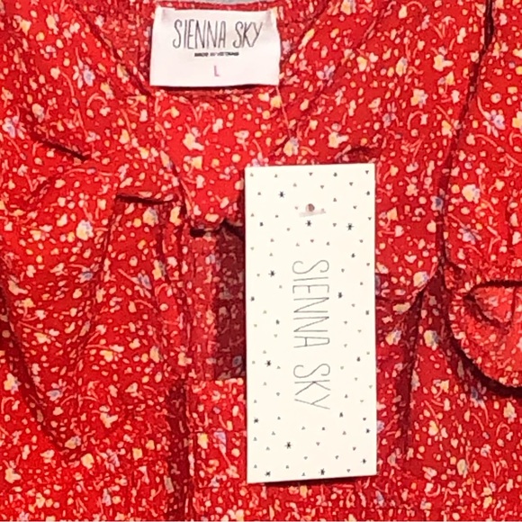 NWT Sienna Sky Puff Sleeve Off The Shoulder/Spaghetti Straps Blouse With Ruching - Picture 4 of 9